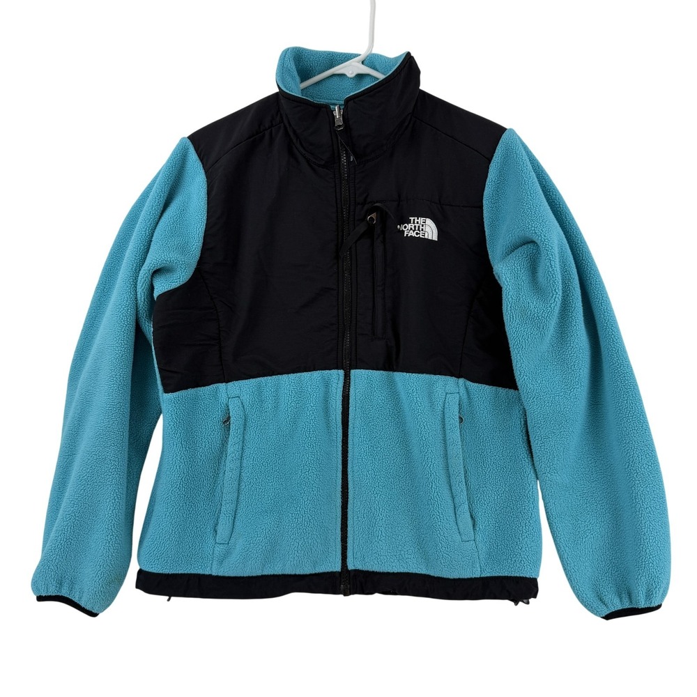 The North Face Jacket Womens Small Blue Black Fleece Full Zip Polartec‎ Outdoor
